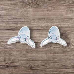 English Lop Velveteen bunny rabbit acrylic handmade hypoallergenic earrings